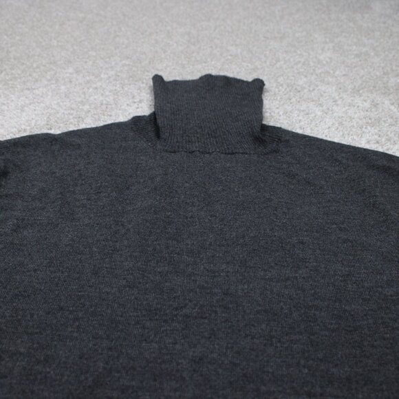 J. Peterman Turtleneck Sweater Mens XL Gray Wool/Silk/Cashmere L/S Pullover - Picture 4 of 11